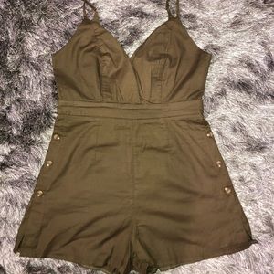 Olive green romper